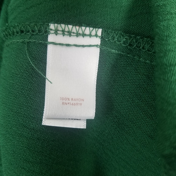 LC Lauren Conrad Green Crochet Boho Top M - Picture 6 of 9